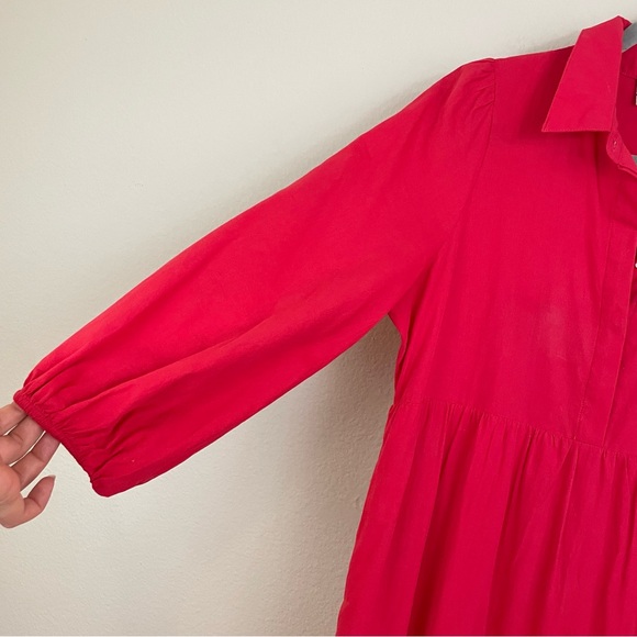 TUCKERNUCK Pomander Place Hibiscus Red Cotton Mabel Maxi Dress Size Small - Picture 5 of 11